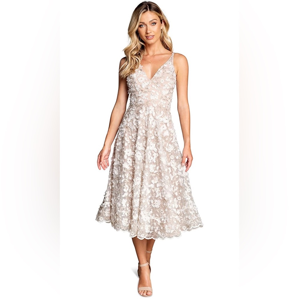 NWT Dress the Population Elisa Midi Dress (Size Small)